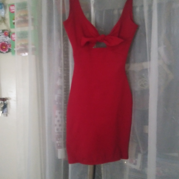 House of Field Dresses & Skirts - 🌺 Bodycon front tie dress vtg Nwot  🌺